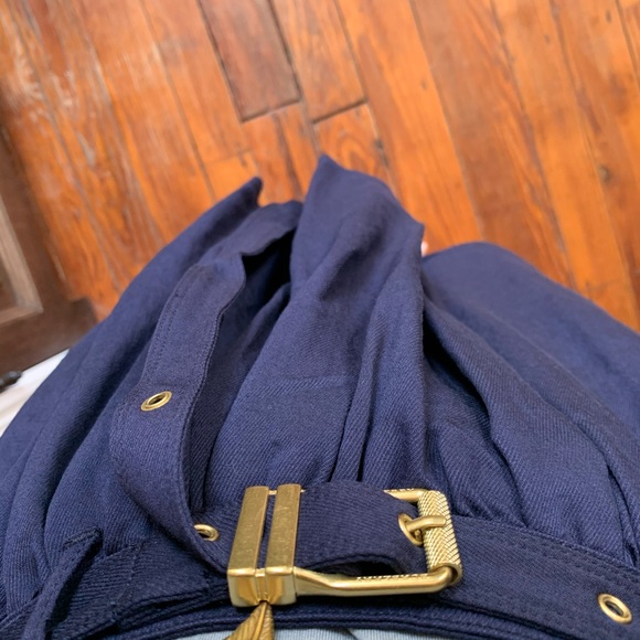 Burberry Skirts Burberry Brit Navy Pleated Belted Skirt Sz6 Poshmark